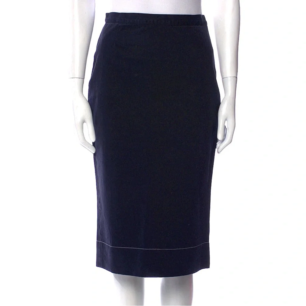 PRADA Black Knee-Length Skirt IT40/S